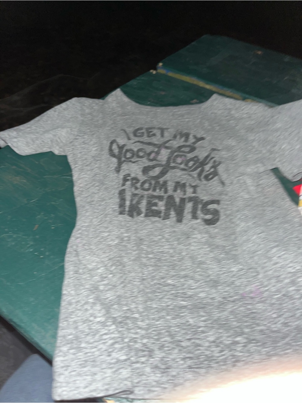 Well Worn Grey Graphic Tee with Black Text